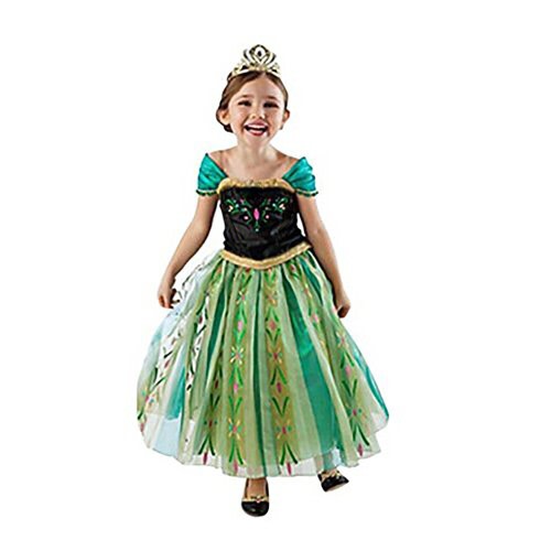 KAWELL Princess Anna Costumes Birthday Party Costume Cosplay Dress up for Little Girls 3t