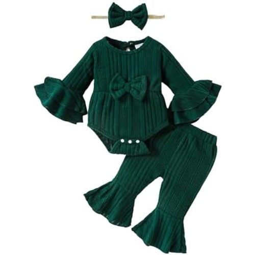 SUNNY PIGGY Baby Girl Clothes Infant Newborn Outfits Romper 0-18 Month Toddler Girls’ Clothing Pant Set