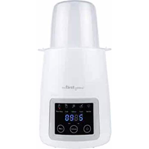 The First Years Gentle Warmth Digital Baby Bottle Warmer - Portable Bottle Warmer for Breastmilk, Baby Formula, and Baby Food - Includes Milk Warmer, Basket, and Cup - White