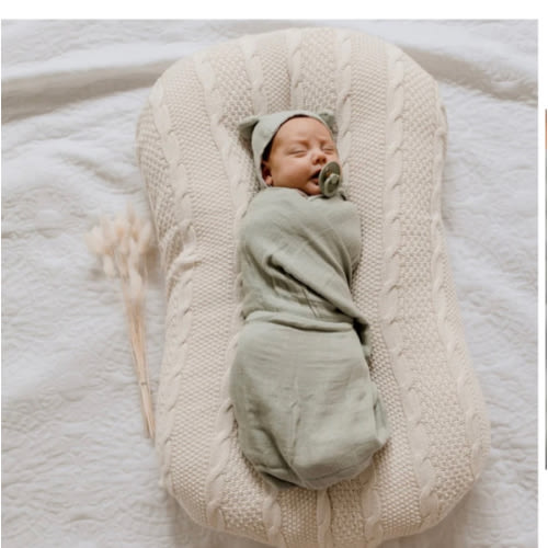 Organic Cotton Soft Sage Swaddle Wrap | Muslin Baby Wrap | Australia – Luna's Treasures®