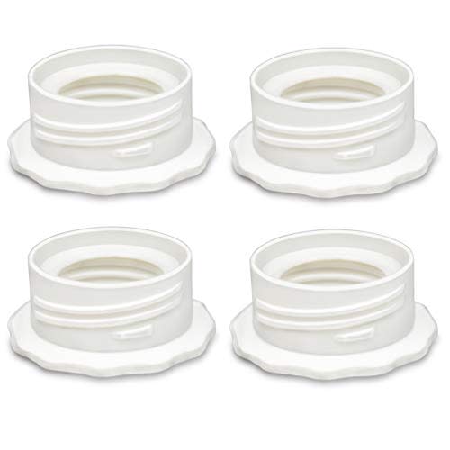 PumpMom-us Pump Bottle Adapter, Baby Bottle Thread Changer Converter for Spectra S1 S2 Wide Mouth Flanges to Use Standard Sized Bottles. Compatible with Medela, Ameda Narrow Neck Bottles