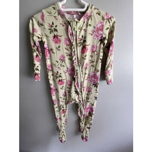 3/6 Months Posh Peanut Floral Footie, EUC