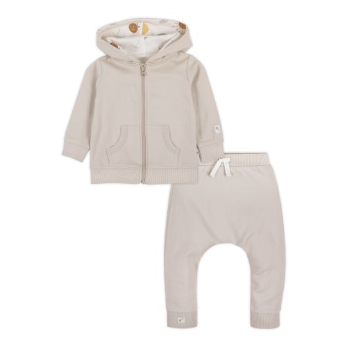 Little Star Organic Baby Unisex 2Pc Hoodie & Harem Jogger Set, Size Newborn-24M