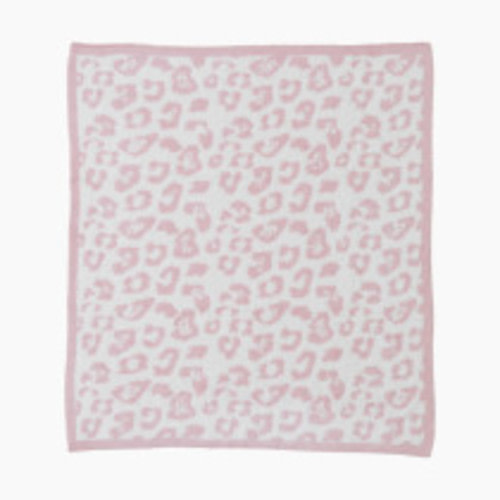 Barefoot Dreams CozyChic Barefoot In The Wild Baby Blanket - Dusty Rose/Cream