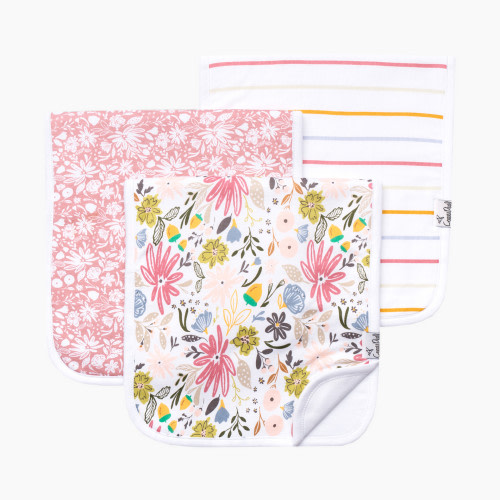 Copper Pearl Printed Burp Cloth Set - Olive