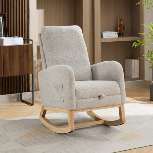 Isabelle & Max™ 25.3" W Upholstered Rocking Chair With Footrest | Wayfair