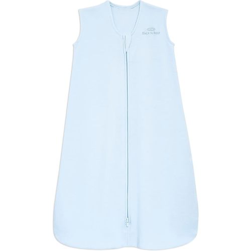 HALO Sleepsack, 100% Cotton Wearable Blanket, Swaddle Transition Sleeping Bag, TOG 0.5, Baby Blue, X-Large