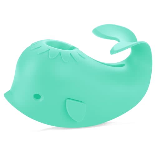 Bath Faucet Cover for Kids, Bath Spout Cover for Baby are Suitable for Most Bathtub Faucet, Soft Silicone Bathtub Faucet Safet Spout Cover Bathroom Tub, Adds Fun to Your Baby (Mint Green)