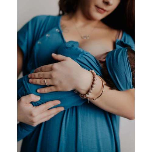 Mommy & Baby Knotted Gown Hospital Bundle | Blue