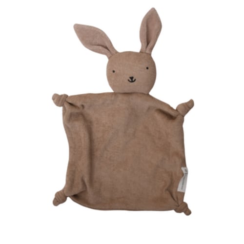 Organic Baby Lovey Bunny Toy - Brown