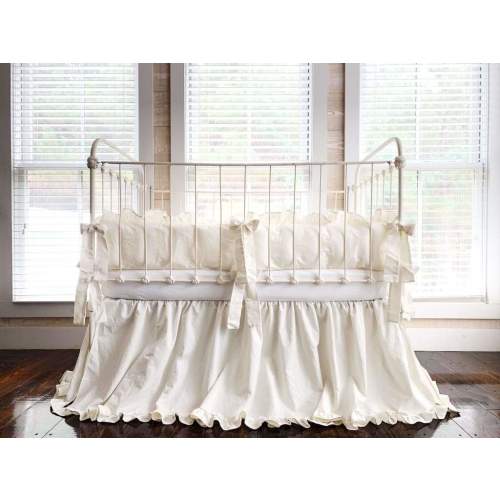 Porcelain Ruffled Crib Bedding Set