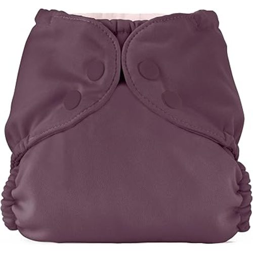Esembly Cloth Diaper Outer, Swim Diaper, Waterproof Cloth Diaper Cover, Leak-Proof and Breathable Layer Over Prefolds, Flats or Fitteds, Reusable with Snap Closure - Size 2 (18-35lbs), Plum