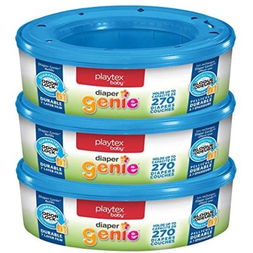 Playtex Diaper Genie Refill Bags, Ideal for Diaper Genie Diaper Pails, 270 Count (Pack of 3)