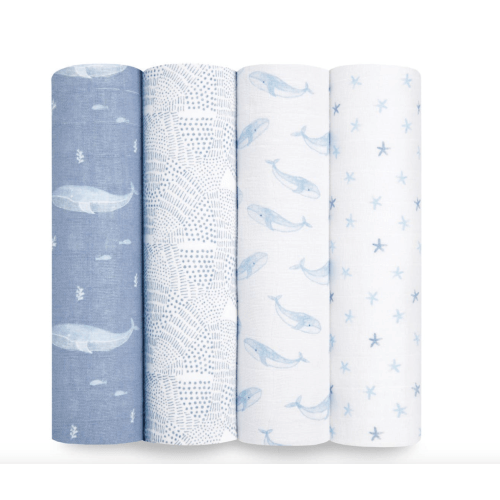aden + anais | Oceanic Organic Muslin Swaddle Blanket 4pk