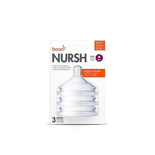 Boon Nursh 3-Pack Silicone Baby Bottle Nipples