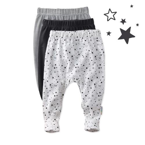 FALLON 3-Pack Footed Baby Pants