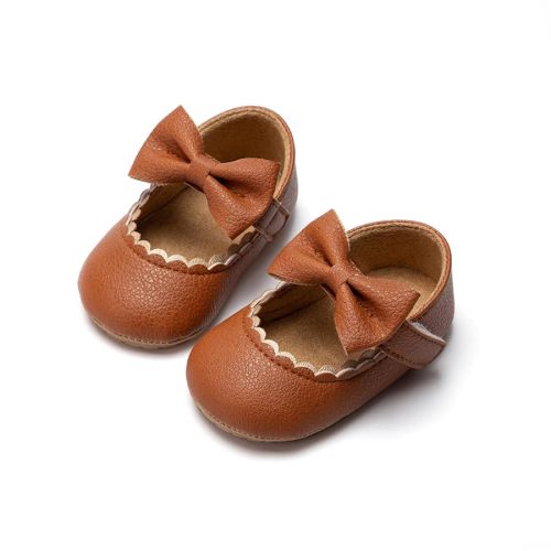 CENCIRILY Infant Baby Girls Mary Jane Flats Non Slip Soft Sole Prewalker Princess Wedding Dress Shoes