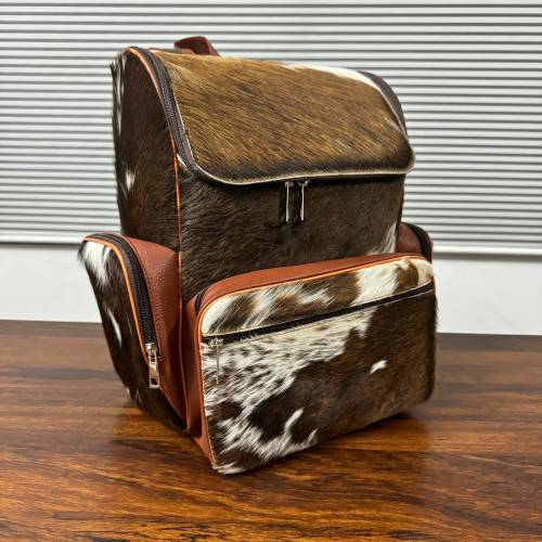 Real Cowhide Diaper Backpack Bag Cowhide Hair on Backpack Bag Cowhide Shoulder Bag Western Backpack Bag Hair on Hide Bag Travel Bag for Mom