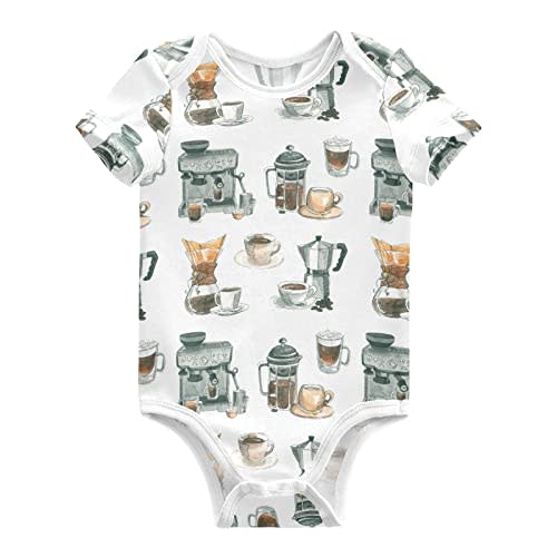 vvfelixl Baby Girls' Bodysuits Llama Alpaca Cactus Short Sleeve Cotton Baby Clothes For Girls 0-24 Months Black