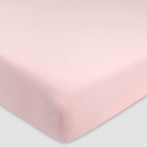 Honest Baby Organic Cotton Fitted Crib Sheet, Color: Sea Salt Pink