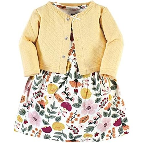 Hudson Baby Girls' One Size Quilted Cardigan and Dress