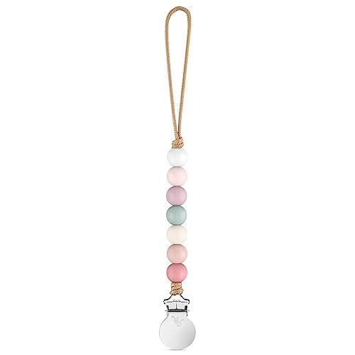 Ryan & Rose Pacifier Clip Georgia - Silicone Pacifier Clip Baby boy Baby Girl Binky paci Clip Baby Pacifier Holder binkie Clip Binky Clips Newborn Baby Care Baby Pacifier Clip (Blossom)