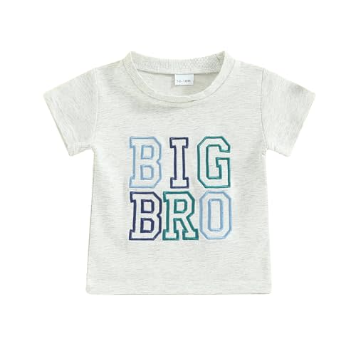 Toddler Baby Girl Boy Clothes Embroidery Bro/Sis Siblings Matching Outfits Toddler Big Brother/Sister Shirt