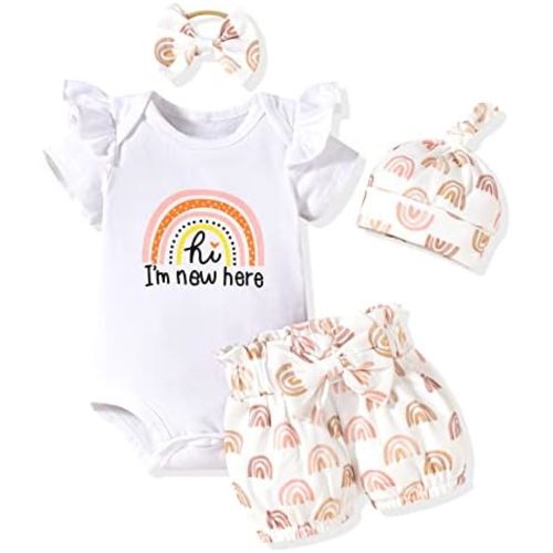 Aalizzwell Newborn Baby Girls Shorts Outfit for Summer