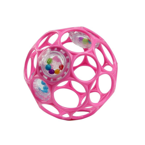 Bright Starts Oball Rattle Easy-Grasp Toy - Pink, Ages Newborn - 1 Count (Pack of 1)