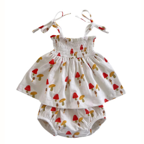 Mushroom / Organic Smocked Set – SpearmintLOVE