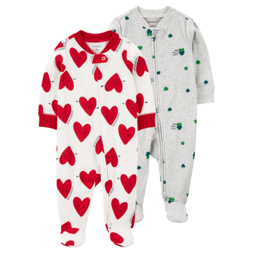 Baby 2-Pack Holiday 2-Way Zip Cotton Sleep & Play Pajamas | Carter's