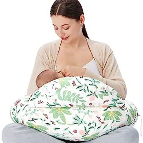 Amazon.com: Momcozy Original Nursing Pillow and Positioner - Plus Size Feeding Pillow | Breastfeeding, Bottle Feeding, Baby Support | with Adjustable Waist Strap and Removable Cotton Cover, Green Forest : Baby