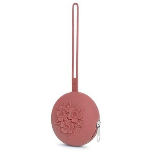 Silicone Baby Pacifier Case - BPA-Free Newborn Pacifier Holder for Travel, Kids Accessories Pacifiers Pouch, Cute Pacifier Storage Case - Rosewood