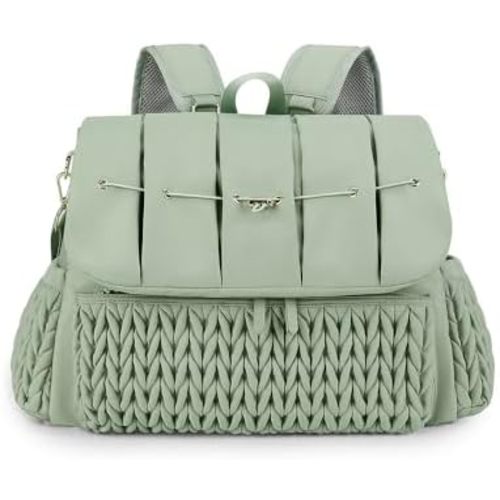 Lmbabter Diaper Bag Backpack Messenger Bag Travel Backpack Maternity Bags Stylish Baby Bag with Changing Pad for Mom (Green)
