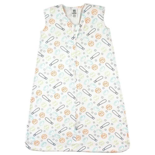 Luvable Friends Baby Boy Sleeveless Jersey Cotton Sleeping Bag, Sack, Blanket, Sports Jersey, 12-18 Months
