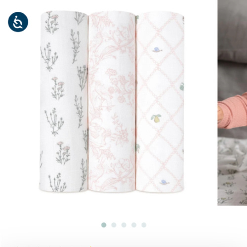 French Floral Silky Soft Swaddle 3 Pack | aden + anais