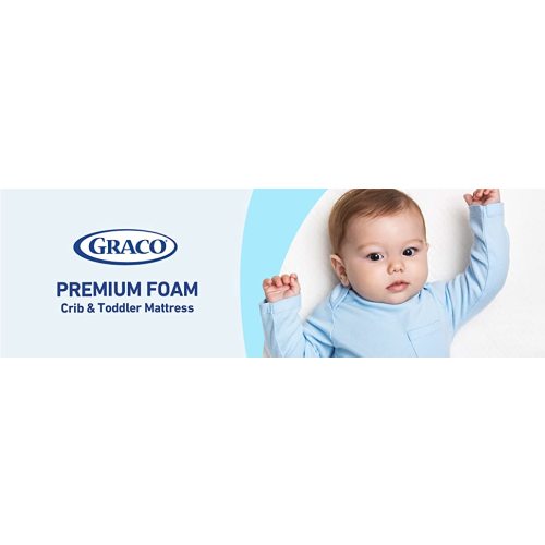 Graco Premium Crib & Toddler Mattress – GREENGUARD Gold Certified & CertiPUR-US Certified, Fits All Standard Crib & Toddler Beds, Waterproof Sleep Surface, Machine-Washable Outer Cover for Easy Care