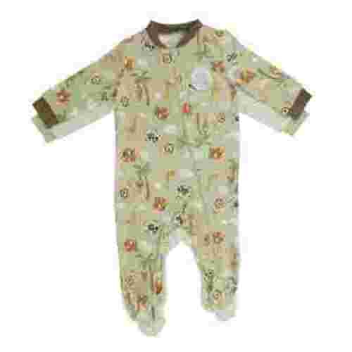 Milkberry Bamboo Pajamas Coverall for Baby Boys Footed Sleep Bodysuit for Infants Size 0-3 Months Safari Lover