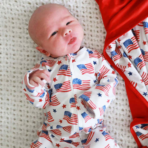 American Dreams Zipper Footie