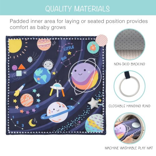 The Peanutshell Space 7-in-1 Activity Play Gym & Play Mat for Baby - Purple