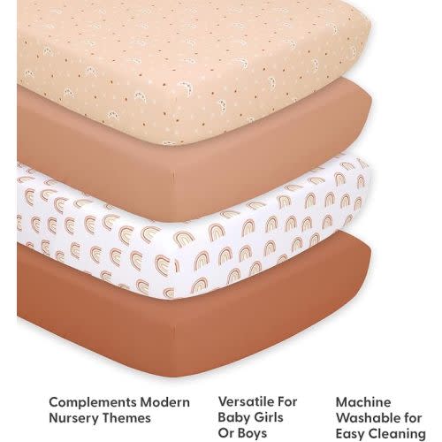 Fitted Crib Sheet (4 Pack)