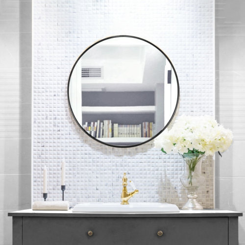 Ebern Designs Karrina Round Metal Accent Mirror & Reviews | Wayfair