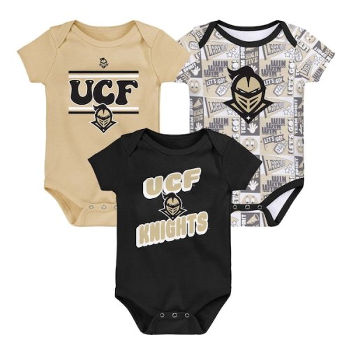 UCF Knights Newborn Sunday Comics 3-Pack Bodysuit Set - Blue