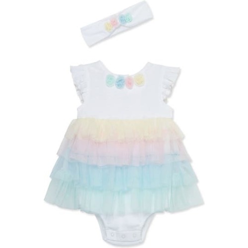 Rainbow Skirted Bodysuit & Headband Set