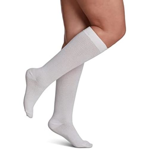 SIGVARIS Women's Casual Cotton 146 - Calf High Medical Compression Socks - 15-20mmHg