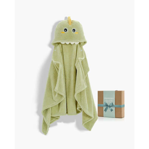 Momcozy Soft Coral Fleece Baby Hooded Towel - Crocodile only