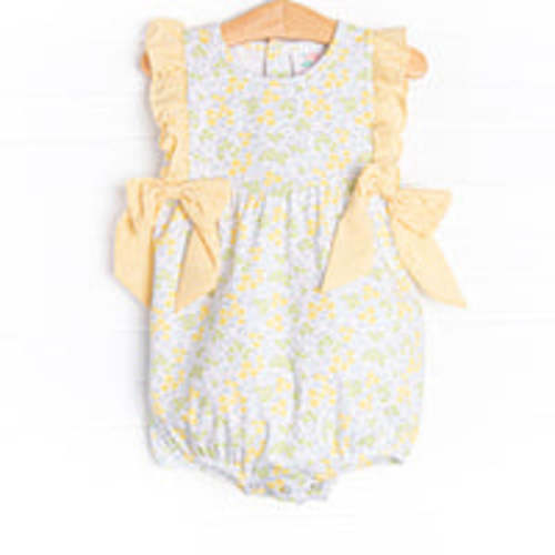 Bows And Buds Bubble, Yellow – Stitchy Fish