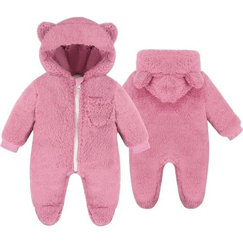 YMYDYFC Baby Girls Boys Snowsuits Newborn Winter Clothes Baby Bear Oneises jumpsuits Romper 0-9months