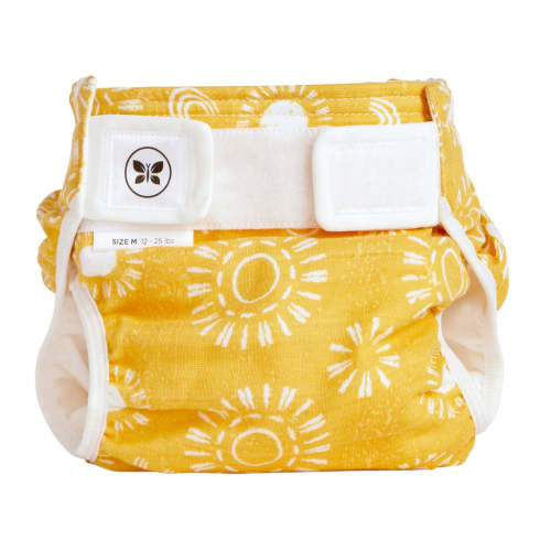 Honest® - Cotton Muslin NextGen Hybrid Reusable Cloth Diaper Cover - Shine On, Medium - 12-25 lbs