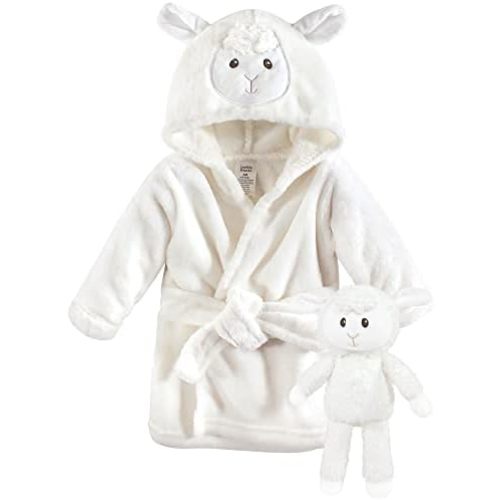Luvable Friends Unisex Baby Plush Bathrobe and Toy Set